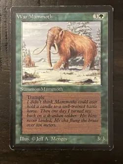 MTG/ Magic the Gathering/ Beta/ War Mammoth/ Moderate Play - Image 1