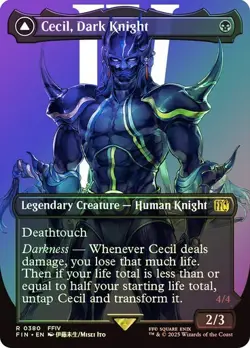 Cecil, Dark Knight FOIL BORDERLESS - 0380 - Rare - Final Fantasy FIN MTG - Image 1