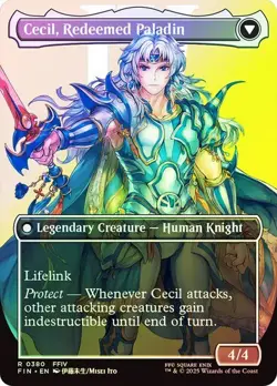 Cecil, Dark Knight FOIL BORDERLESS - 0380 - Rare - Final Fantasy FIN MTG - Image 2