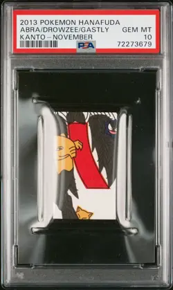 Pokemon Card Abra Drowzee Gastly Kanto - November Hanafuda 2013 PSA 10 GEM MINT - Image 1