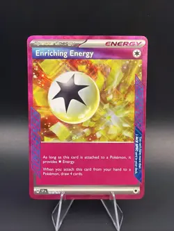 Pokemon Enriching Energy 191/191 Sv08: Surging Sparks ACE SPEC Rare Holo TCG - Image 1