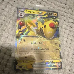 2024 ampharos ex pokemon tcg card svp 016 full art promo holo scarlet violet - Image 1