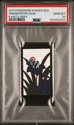 2013 POKEMON HANAFUDA KANTO MAY GRIMER/PORYGON PSA 10 - Image 1