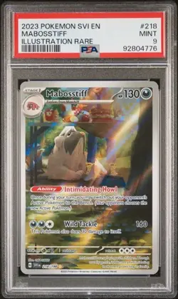 2023 POKEMON SVI EN-SCARLET & VIOLET 218 MABOSSTIFF ILLUSTRATION RARE PSA MINT 9 - Image 1