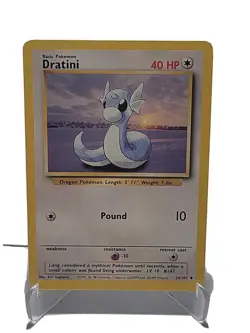 Dratini 26/102 Pokemon Base Set Uncommon Colorless LP Used See Pictures - Image 1