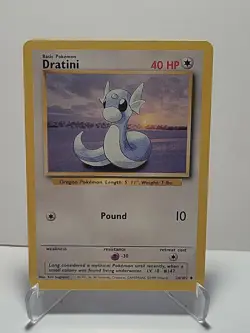 Dratini 26/102 Pokemon Base Set Uncommon Colorless LP Used See Pictures - Image 2