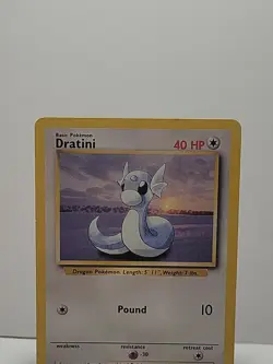 Dratini 26/102 Pokemon Base Set Uncommon Colorless LP Used See Pictures - Image 3