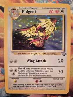 Pidgeot Holo Rare Pokemon Card, Jungle, 8/64 - Image 1