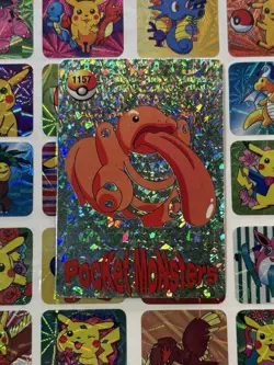 Pokemon Vintage Pocket Monsters Vending HOLO Prism Sticker 1999 Bandai Nintendo - Image 1