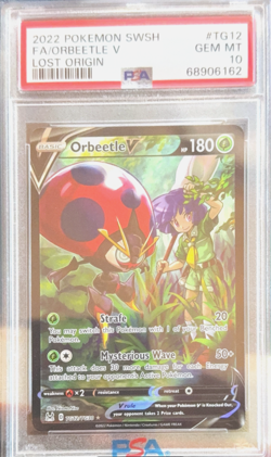 2022 POKEMON SWORD & SHIELD LOST ORIGIN #TG12 FA/ORBEETLE V LOST ORIGIN PSA 10 - Image 1