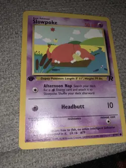 1st Edition Slowpoke 67/82 - Team Rocket - Pokemon Card - Near Mint (NM) - Image 1