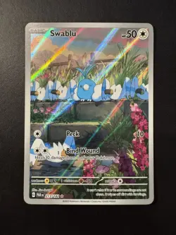 Pokemon TCG - Swablu 213/182 Paradox Rift - Illustration Rare Holo - NM - Image 3