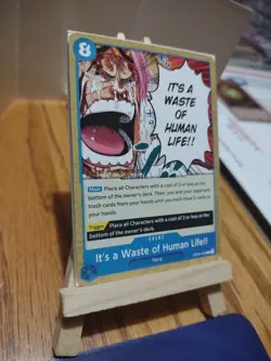 It's a Waste of Human Life!! OP05-058 1st Anniversary Stamped One Piece Card. - Image 2