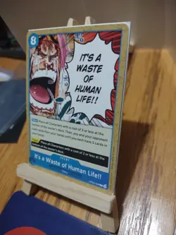 It's a Waste of Human Life!! OP05-058 1st Anniversary Stamped One Piece Card. - Image 3