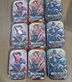 (NINE) ONE PIECE TINS Set Vol. 2. LOT OF 9 TINS SEALED. ( NINE TINS ). - Image 1