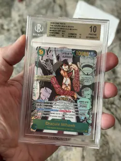One Piece Dracule Mihawk Azure Sea's Seven Manga Alt Art OP14-119 BGS 10 ENGLISH - Image 1