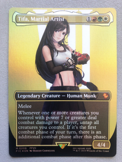 Mtg Magic Final Fantasy FFVII Tifa Martial Artist FOIL 206 Borderless Eng NM - Image 1
