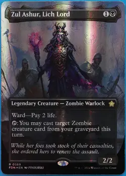Zul Ashur, Lich Lord (Borderless Mana 389) FOIL Foundations MINT (508756) - Image 1