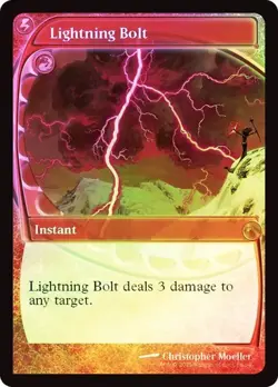 MTG - Lightning Bolt - Foil - Future Sight Frame - FIB - Magic the Gathering - Image 1