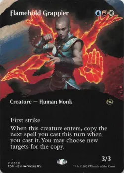 Flamehold Grappler (Borderless) R Tarkir: Dragonstorm 359 NM MTG - Image 1