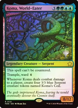 Magic The Gathering MTG KOMA, WORLD-EATER FOIL Foundations Promos NM Near Mint - Image 1