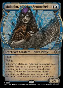 MTG MALCOLM, ALLURING SCOUNDREL SHOWCASE The Lost Caverns of Ixalan NM - Image 1