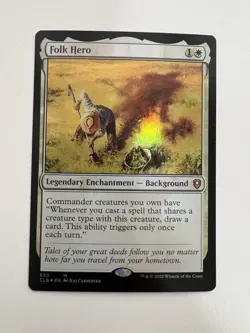 Folk Hero Foil MTG Magic the Gathering Card NM Near Mint CLB - Image 1