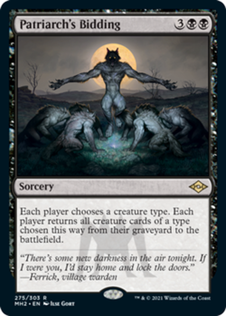 Light Play, English MTG Regular Patriarch's Bidding Modern Horizons 2 Magic the - Image 1