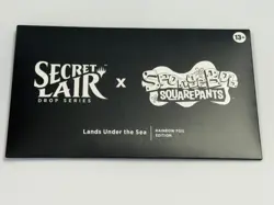 MTG Secret Lair x Spongebob Squarepants Lands Under The Sea Rainbow Foil #3 - Image 1