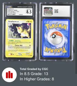 Pokemon POP Series Promos 7 1/17 Ampharos 2008 Cosmos Holo Rare CGC 8.5 NM/MINT+ - Image 1