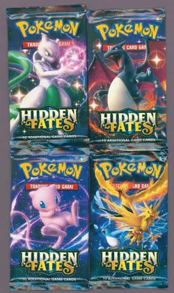 HIDDEN FATES Booster Pack Pokemon Sun & Moon English New Sealed Choose Your Art - Image 1