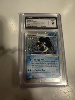 Lapras ex 99/109 Holo CGC Mint 9 Pokemon 2003 EX Ruby and Sapphire Ultra Rare - Image 1