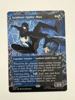 Symbiote Spider-Man Borderless MTG Magic the Gathering Card NM Near Mint SPM - Image 1