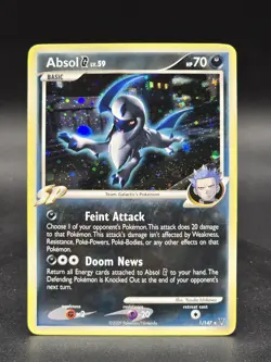 Pokemon TCG Absol G LV.59 1/147 Supreme Victors Holo Rare Card 2009 - Image 1