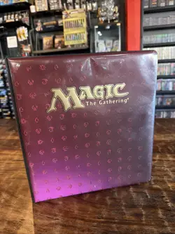 Magic The Gathering MTG Ultra Pro 3 Ring Binder Mana Symbols Maroon/ Purple VTG - Image 1