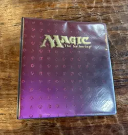 Magic The Gathering MTG Ultra Pro 3 Ring Binder Mana Symbols Maroon/ Purple VTG - Image 2
