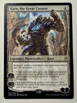 Karn, The Great Creator 001/264 War of the Spark NM Magic The Gathering - Image 1