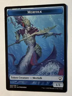 Merfolk Token 005/026, English Magic the Gathering MTG Commander: Dominaria DMC - Image 1