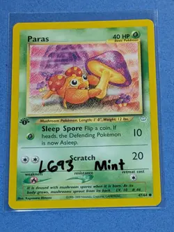 Paras 47/64 1st Edition Mint Neo Revelation Wotc Pokemon TCG Read Description - Image 1