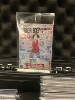 Bandai Namco One Piece CCG Monkey.D.Luffy Leader US Voyage Promo Holo ST13-001 - Image 1