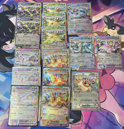 Pokemon Prismatic Evolutions Rainbow Tera Cards Lot Eeveelutions 15 Card Lot - Image 1