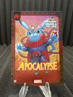 Apocalypse (Pikachu) #E9 - Red Holo - Heros & Villains Flash Edition Pokemon - Image 1