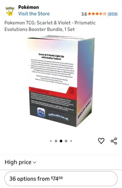 Pokemon Prismatic Evolutions Booster Bundle- Box Plus TWO BONUS PACKS -ship Now! - Image 3