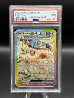 2025 Pokemon Eevee EX 167/131 Prismatic Evolutions PRE EN SIR Holo English PSA 9 - Image 1