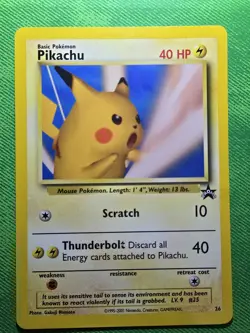 2000 POKEMON TCG WOTC BLACK STAR PROMO 26 POKEMON SNAP PIKACHU NEAR MINT - Image 1