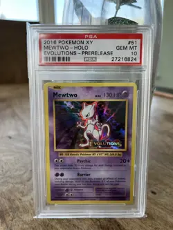 Pokemon XY Evolutions #51 Mewtwo Prerelease PSA 10 MINT - Image 1