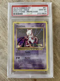 Pokemon XY Evolutions #51 Mewtwo Prerelease PSA 10 MINT - Image 3