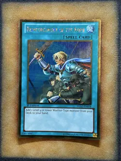 Yugioh Reinforcement of the Army PGLD-EN058 Gold Rare 1st Ed NM - Image 1