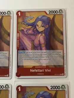 Nefeltari Vivi OP13-012 Carrying On His Will 4 Foil Card Play Set One Piece - Image 3