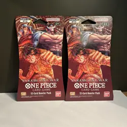 One Piece TCG English OP-02 Paramount War Sleeved Blister Packs x 2 Sealed - Image 1